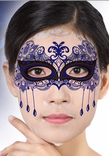 Kolagenová maska na obličej  v podobě karnevalové masky 1