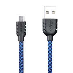 Textilní nabíjecí micro USB kabel - 3 varianty