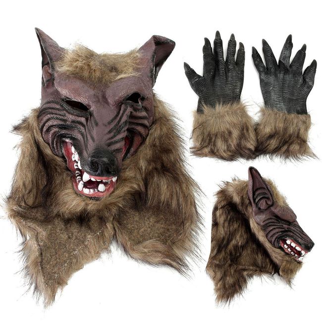 Maska Halloween - wilk - różne warianty 1