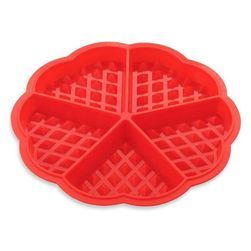 KitchenBrothers - Silikonski model za vaflje - 17,5 cm - rdeč ZO_XDKO78878
