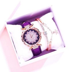 2020 zegarek damski zestaw bransoletek Starry Sky damski zegarek na rękę Casual skórzany zegarek kwarcowy Relogio Feminino zegarek  SS_4000158434966