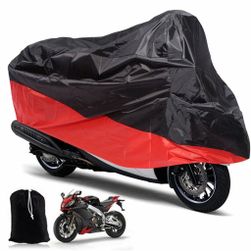 Покривало за мотоциклет или скутер червено + черно, опция: ZO_232173-VAR