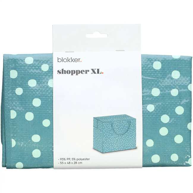 Torba na zakupy Blokker XL Dots – 48 x 28 x 55 cm ZO_XDKO83232 1