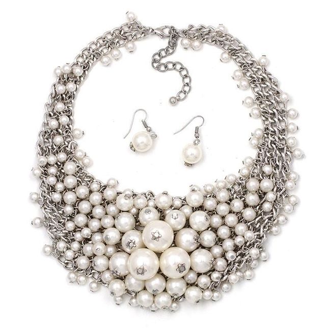 Dámsky náhrdelník a náušnice v luxusnom štýle 1