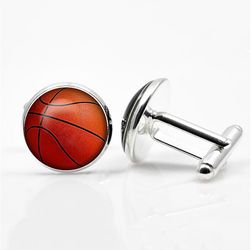 Manžetové gombíky s motívom basketbalovej lopty