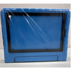 Osłona i stojak na iPada dla dzieci, wstrząsoodporny + stojak, niebieski plastik, iPad Air/Air2 ZO_212963