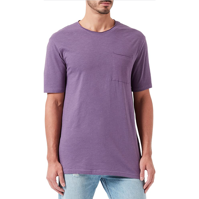Koszulka męska T-shirt & Sons Onsroy Reg Ss Slub Pocket Tee Noos, fioletowy, rozmiar S ZO_95112 1