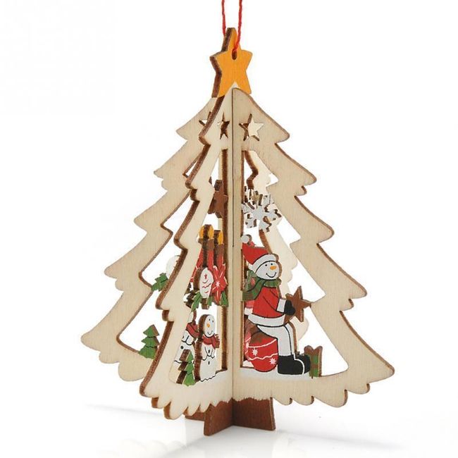 3D Vánoční dřevěná dekorace 1