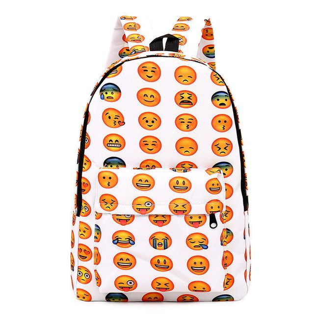 Dievčenské školský batoh so smajlíkmi - 5 farieb 1