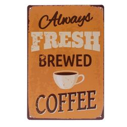 Retro ceduľa Fresh Coffee