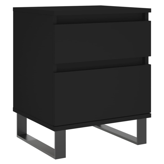 Nočný stolík čierny 40x35x50 cm kompozitné drevo ZO_830686-A 1