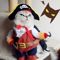 Costum de pirat amuzant pentru pisici și câini - 3 dimensiuni