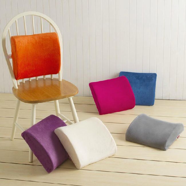 Plyšová zádová opěrka na židli - v 7 barvách 1