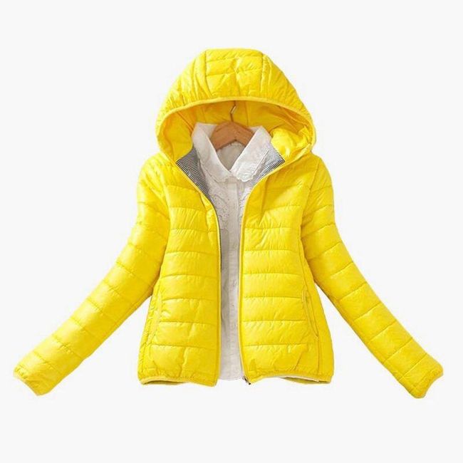 Jarná slim bunda v žiarivých farbách - žltá - veľkosť 3XL ZO_ST03139 1