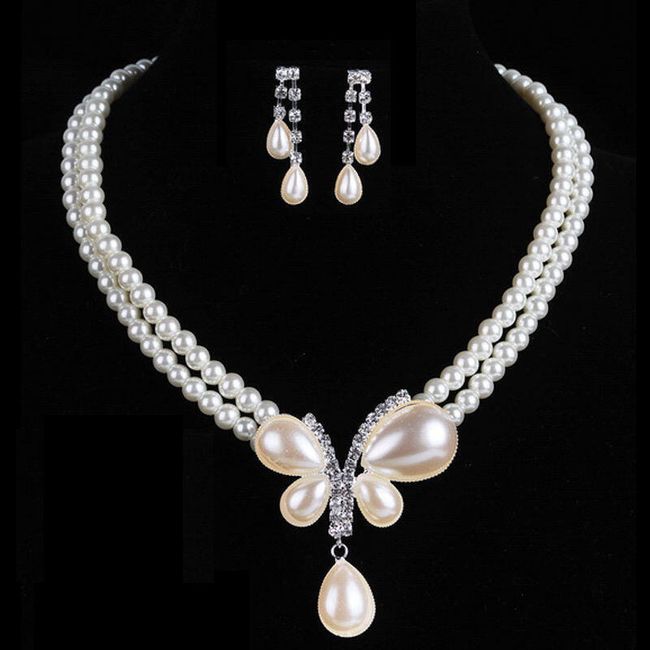 Očarujúca sada umelých perlových šperkov 1