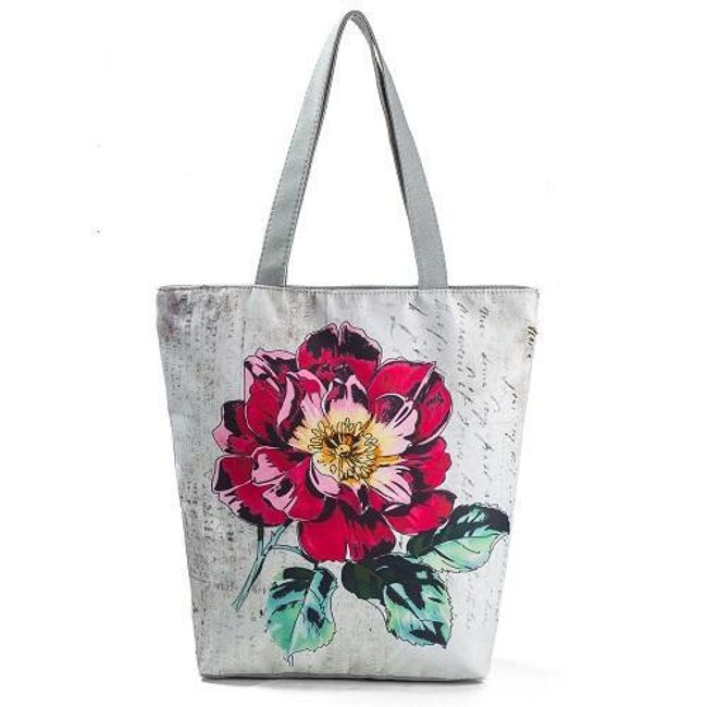 Plátěná taška s květem - 2 barvy 1