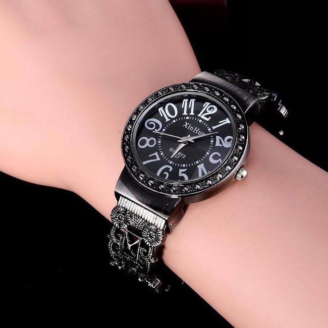 Vintage dámské hodinky s ozdobným páskem - 2 varianty 1