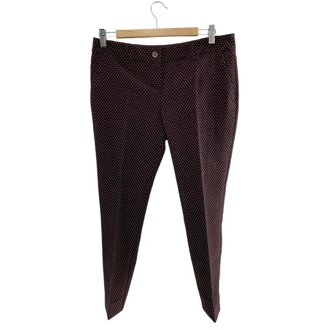Ženske ozke hlače s palicami, OODJI, rjave z vzorcem, velikosti XS - XXL: ZO_5ea301ee-ac4a-11ed-9ea2-9e5903748bbe 1