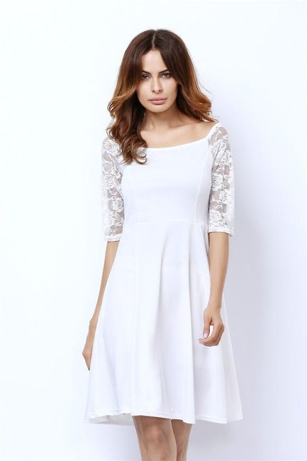 Dámske biele šaty - rôzne varianty 1