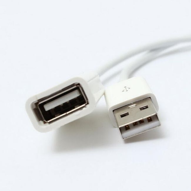 Bílý prodlužovací USB kabel - 100 cm 1
