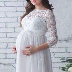 Dámské těhotenské šaty Virra Bílá - velikost M, Velikosti XS - XXL: ZO_230193-M