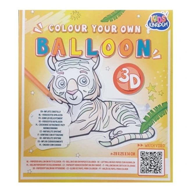 Balon de hârtie pentru colorat 3D DIY Tiger ZO_272927 1