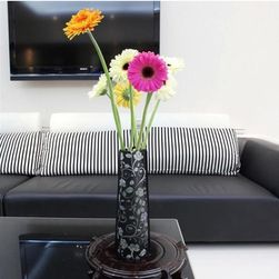 Vaza colorată cu flori print