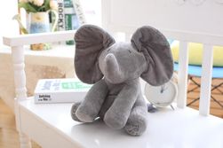 Śpiewający pluszowy słoń dla dzieci - dwa kolory