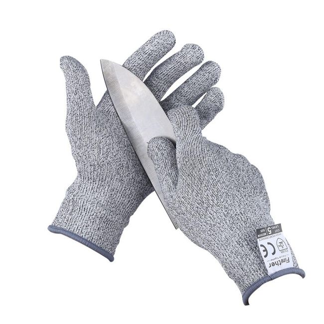 Odolné pracovní rukavice v šedé barvě 1