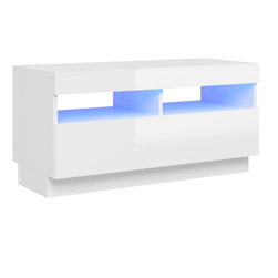 TV szekrény LED világítással fehér, magasfényű 80x35x40 cm ZO_822752-A