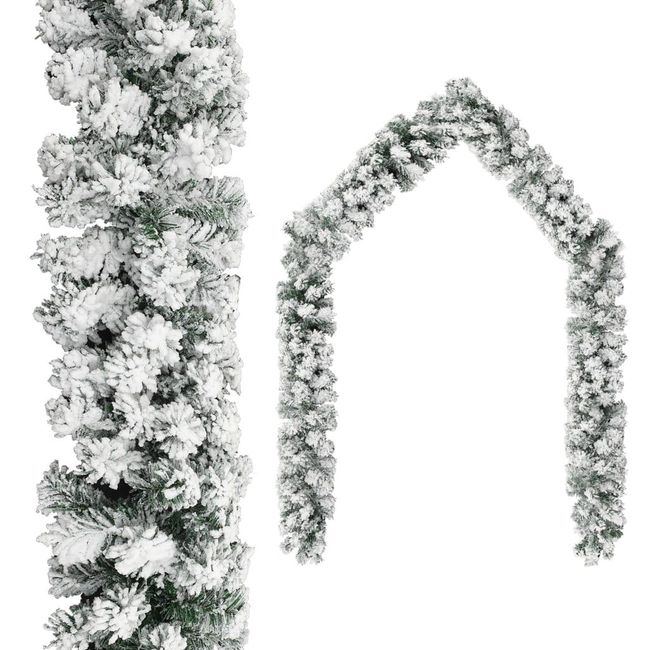 Karácsonyi füzér havas zöld 10 m PVC ZO_344313-A 1