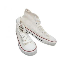 Текстилни ботуши до глезена - бели, Размери на обувките: ZO_271289-37