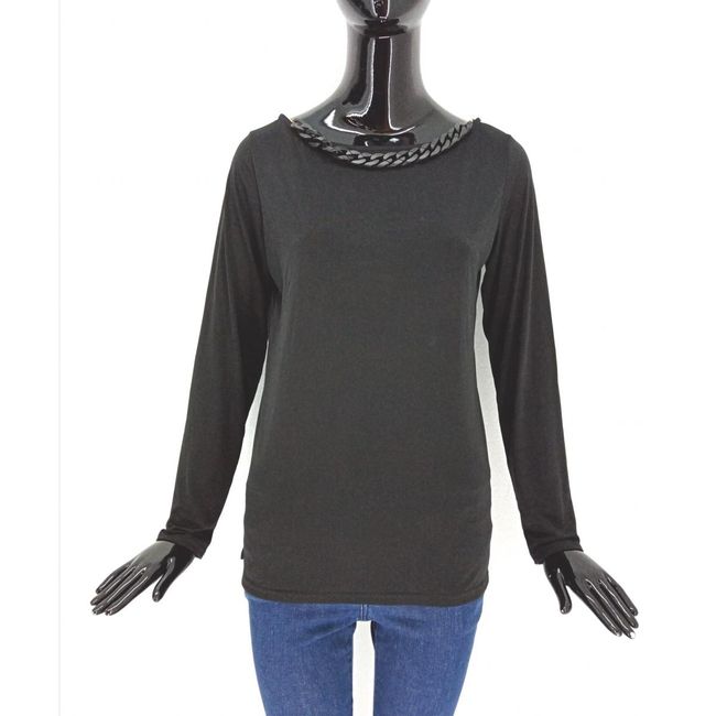 Ženska majica z dolgimi rokavi - črna, Tekstilne velikosti CONFECTION: ZO_d52fb0ce-2850-11ed-8470-0cc47a6c9c84 1