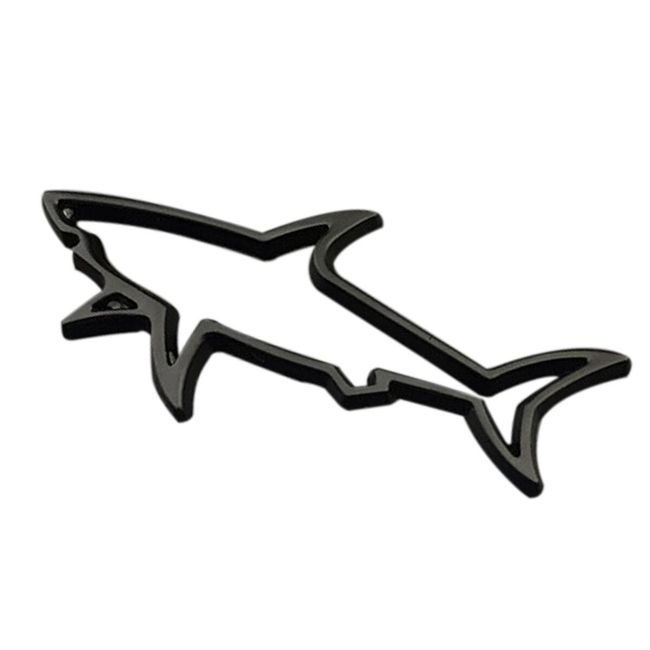 3D metalna nalepnica za auto Sharkie 1