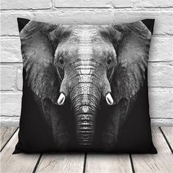 Poszewka na poduszkę - Czarno-biały słoń