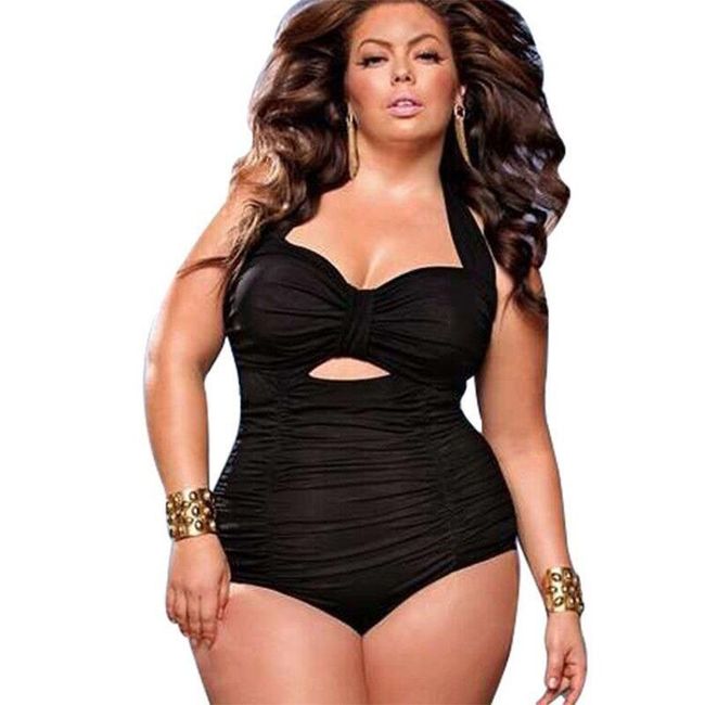 Costum de baie dintr-o singură piesă în plus size - 6 dimensiuni 1