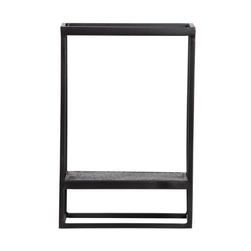 Czarny metalowy stojak ścienny 40x60 cm Febe - ZO_256861