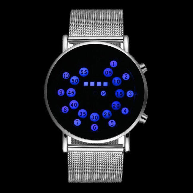 Zegarek binarny LED dla panów - 2 kolory 1