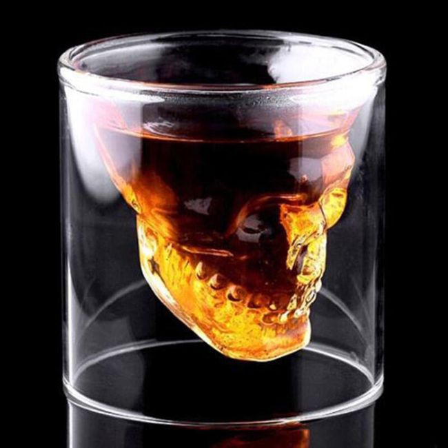 Kreatywna szklanka do picia z czaszką 1