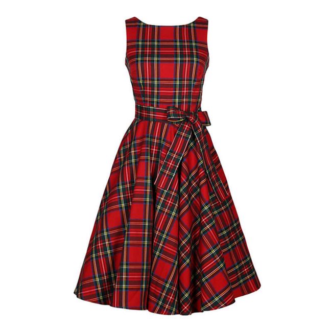 Kostkované rockabilly šaty 1