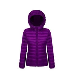 Jachetă de iarnă cu glugă pentru femei - 6 culori violet - mărimea nr. 5, mărimi XS - XXL: ZO_234867-3XL
