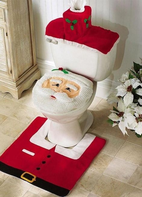 Božićna dekoracija za toalet 1