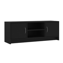 TV szekrény fekete 102x30x37,5 cm kompozit fa ZO_823254-A
