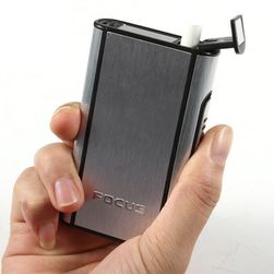 Метална табакера с копче за изваждане на цигари