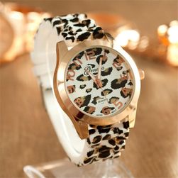 Silikonové hodinky s leopardím vzorem