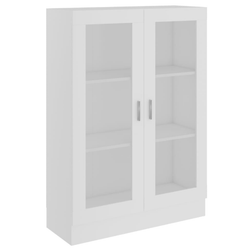 Стъклен шкаф бял 82,5 x 30,5 x 115 cm ПДЧ ZO_802750-A