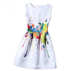 Dievčenské šaty bez rukávov s originálnym motívom - 15 variantov