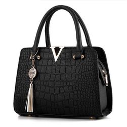 Ексклузивна дамска чанта с десен от крокодилска кожа - повече цветове