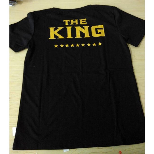 Majica za pare - kralj in njegova kraljica Moška "The King" - velikost št.2, velikosti XS - XXL: ZO_222144-S 1
