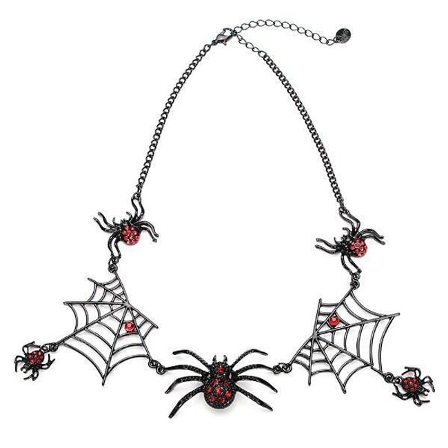 Naszyjnik halloweenowy z pająkami 1